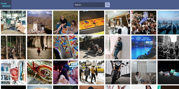 Screenshot of ImageSearch landing page